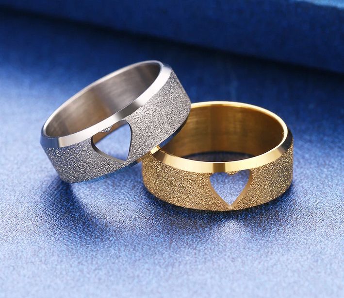 Комплект колец Два сердца