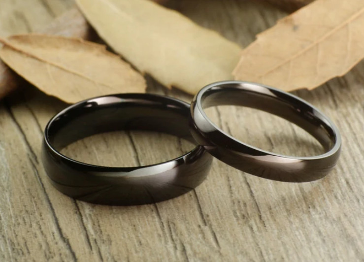 Комплект колец Чёрная классика