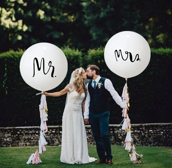 Mr Mrs balonu komplekts 95cm