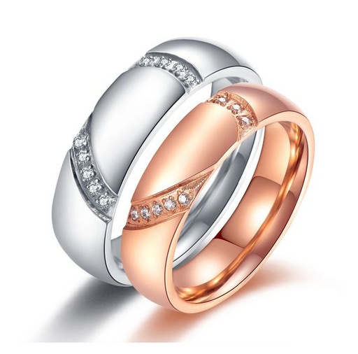 [GK114] Комплект колец Цветок сердца