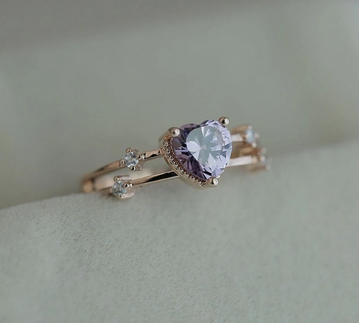 [GR63] Кольцо Цветок сердца