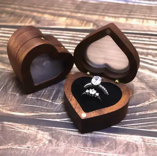 [BOX18] Коробочка для колец Сердце