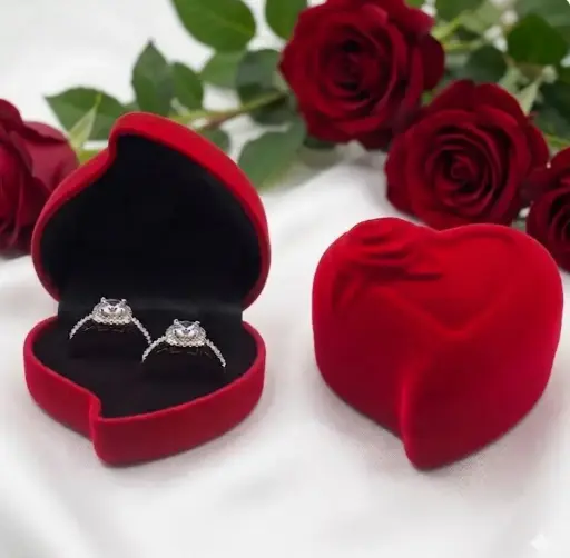 [BOX25] Коробочка для колец Одно сердце