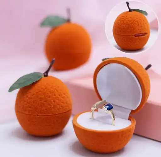 [BOX29] Коробочка для колец Апельсин